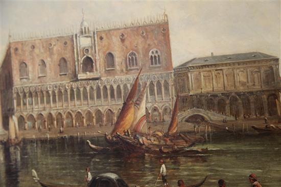 Alfred Pollentine (1836-1890) Doges Palace and St Marks Square from the Grand Canal, Venice 30 x 50in.